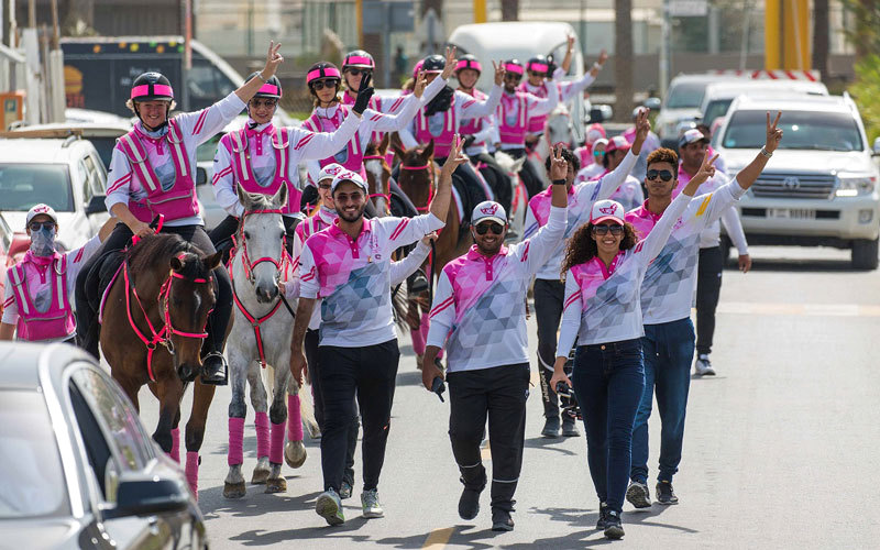 من فعاليات المسيرة السابعة للقافلة الوردية. من المصدر