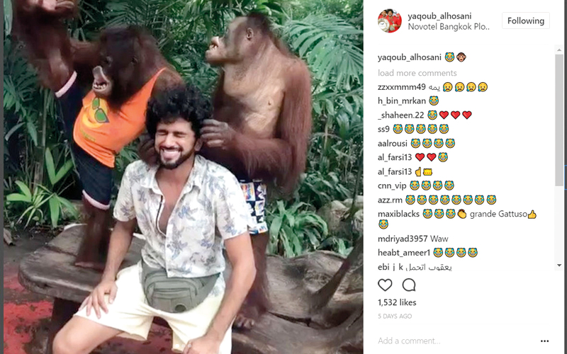 يعقوب الحوسني في تايلاند. من المصدر